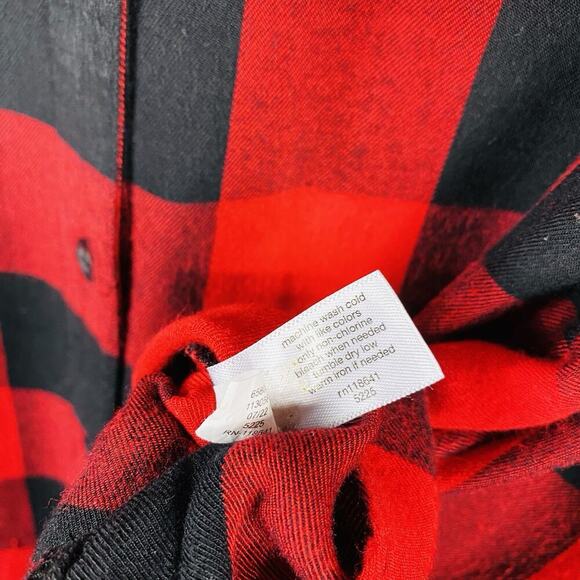 Lane Bryant Size 22 24 Buffalo Plaid Relaxed Button-Front Plaid Boyfriend Shirt - Picture 6 of 6